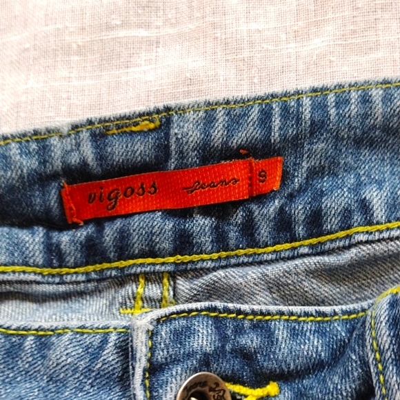 Vintage Vigoss Low-rise Boot cut Jeans with Yellow Stiching - Picture 4 of 9